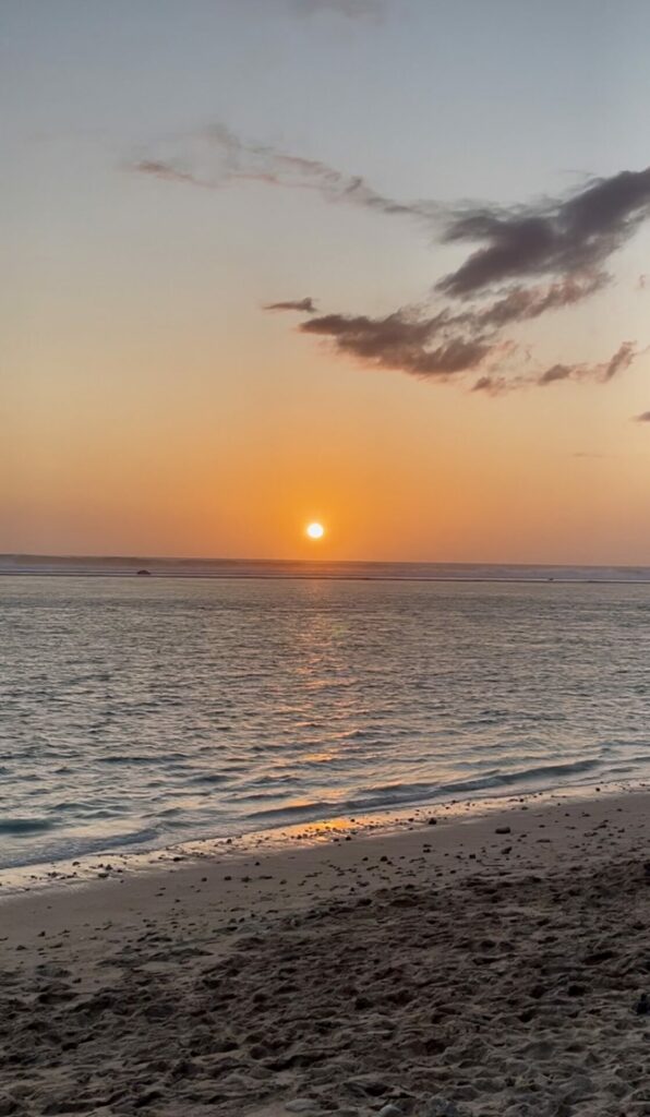 Coucher de soleil sur le lagon 